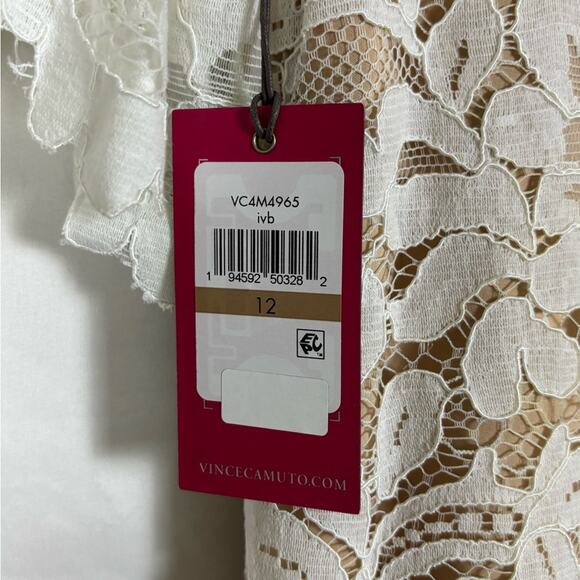 NWT Vince Camuto White & Ivory Lace Dress- Size 12 - Picture 12 of 16